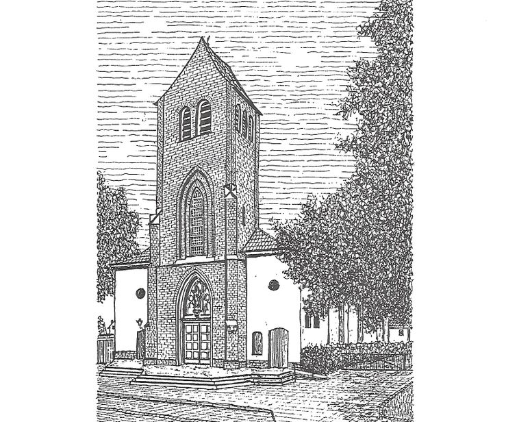 Druck Köln Porz  Poll Kath. Kirche St. Josef 1990 31 von 1000 21
