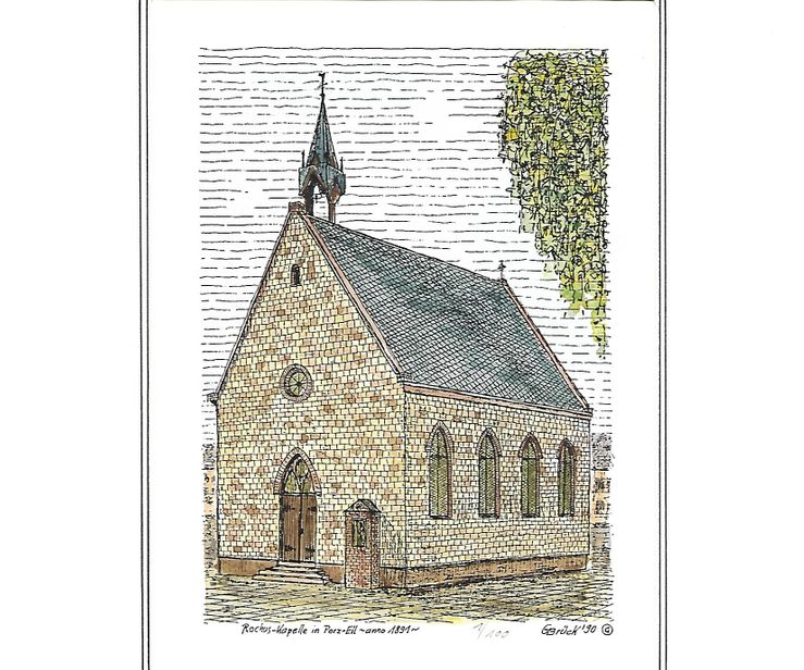 Druck Köln Porz Eil Rochus-Kapelle anno 1891 1990 1 von 100 1.59