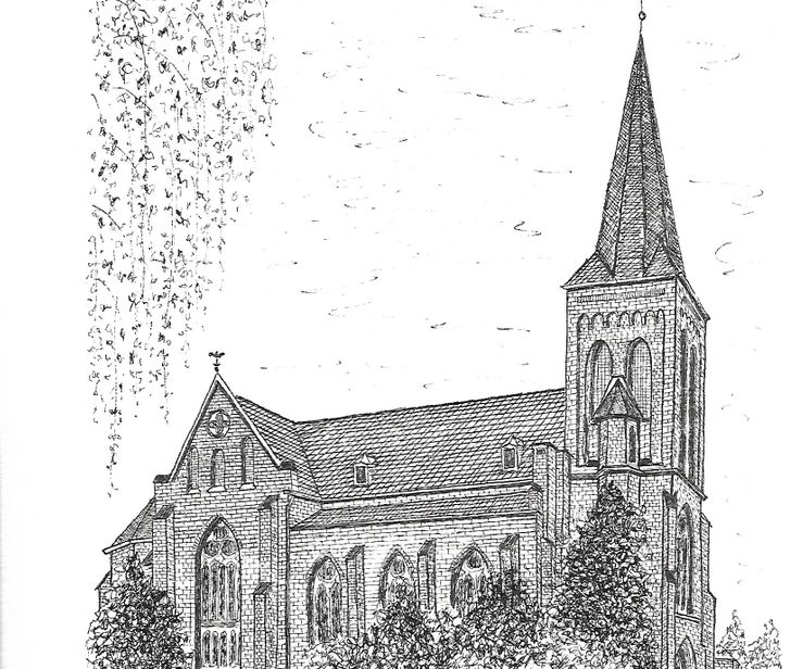 Köln Porz Langel St. Clemens Kirche 1988 54